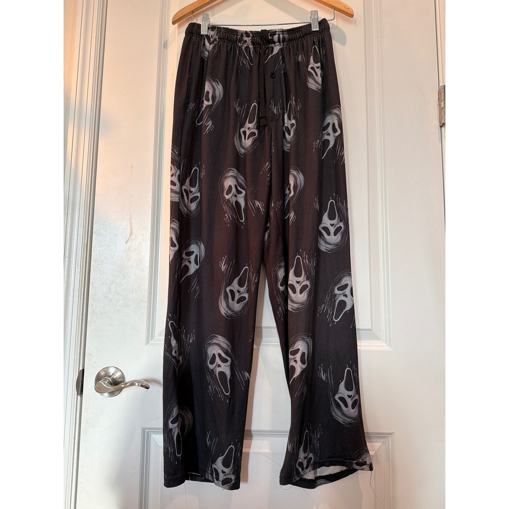 Ghost Face Scream Horror Movie Sleep Pants Mens Large Bioworld All Over Print